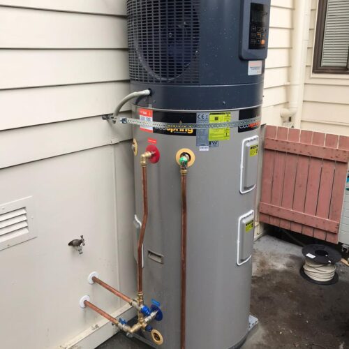 newly installed hot water cylinder