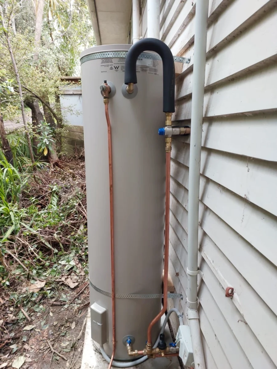 newly installed hot water cylinder at Auckland home